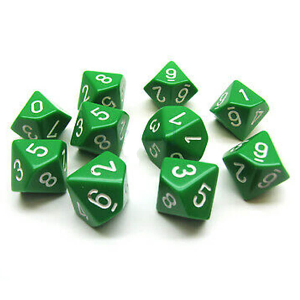 Conjunto opaco poliédrico de 10 mortos de Chessex D10