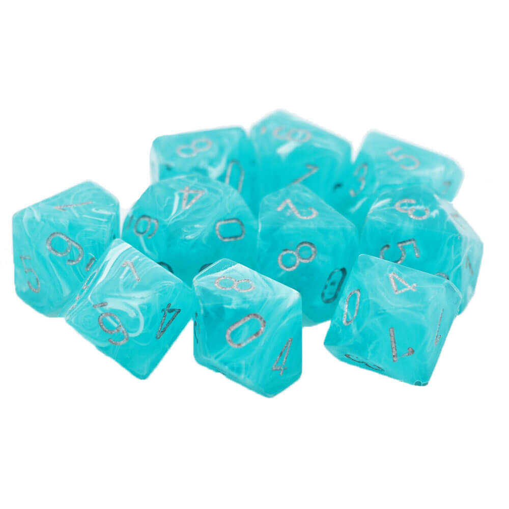 Chessex D10 Polyedrale 10-die cirrus set