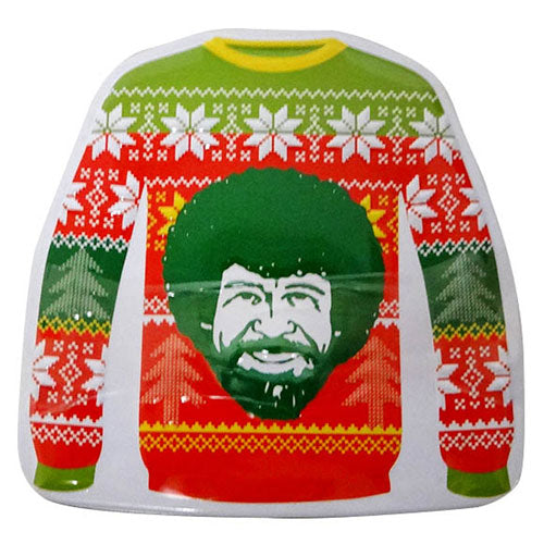 Merry Bob Ross Sweater Tin Candy