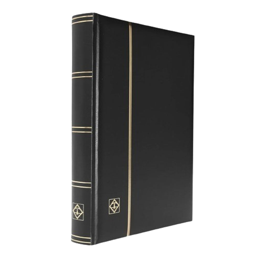 Padded Leatherette A4 Stockbook w/ 32 Black Pages