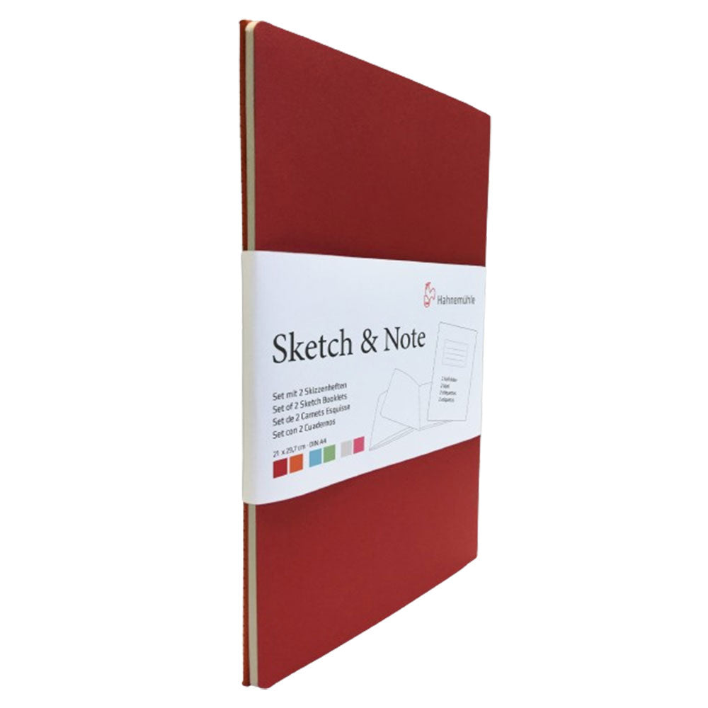 Hahnemuehle Sketch & Note hefter 2pk (Cerise/Paprika)