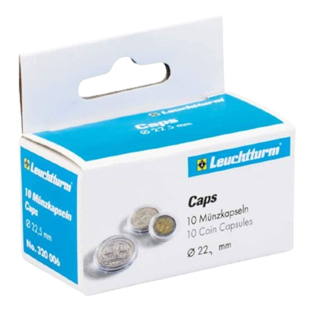 Capsules de monnaie Leuchtturm 10pk (de la taille 20-29)