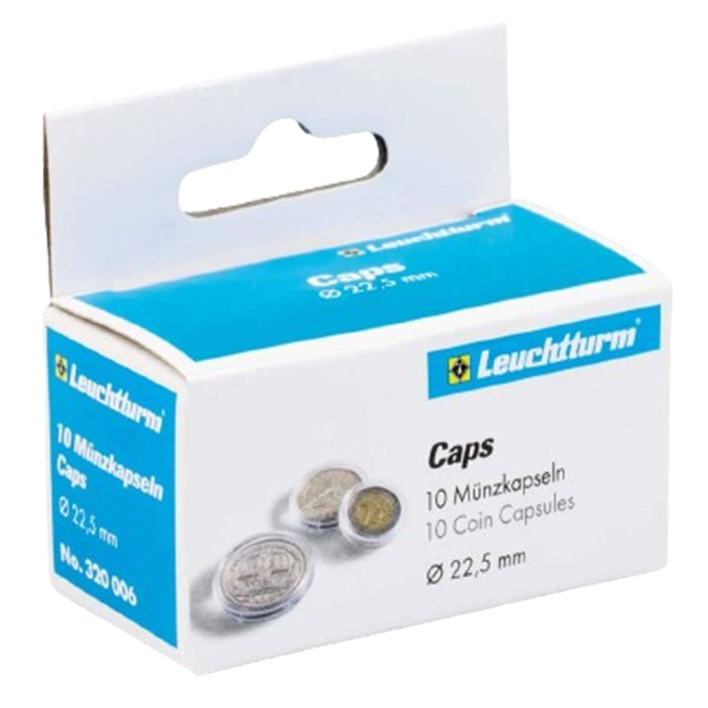 Capsules de monnaie Leuchtturm 10pk (de la taille 20-29)