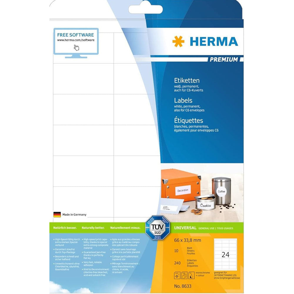 Herma Premium Etyels A4 33,8 mm 10pc