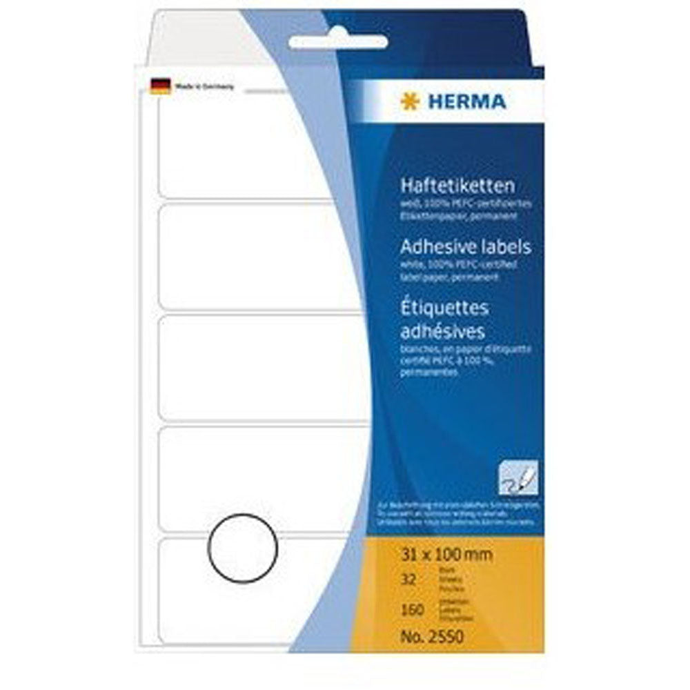 Herma Multi-Purpose Adhesive Labels 100mm (Whte)