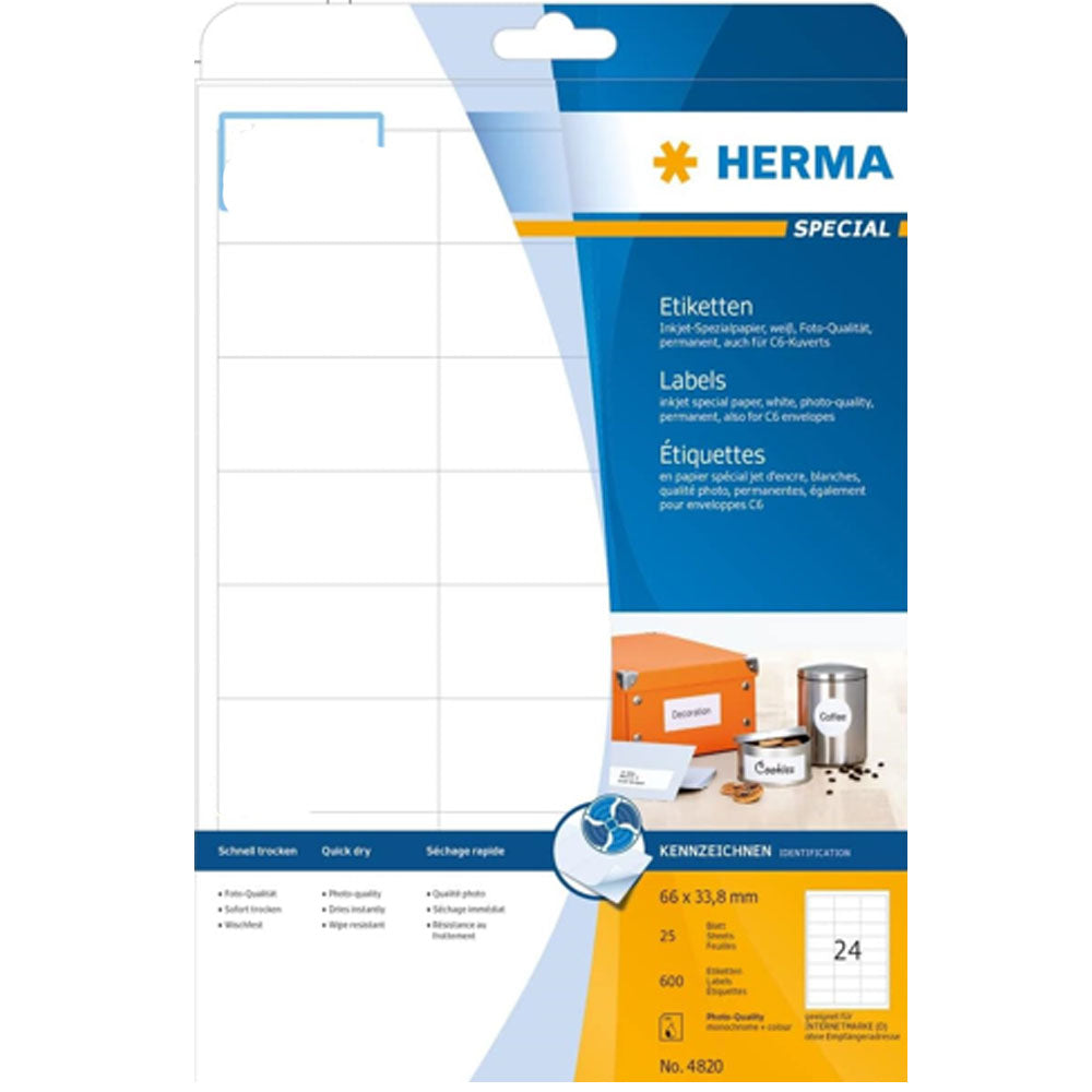 Herma Inkjet etiketter A4 25 st