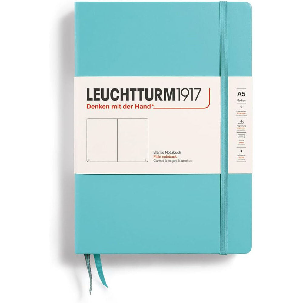 Leuchtturm Hardcover Plain Notebook A5 (blå)