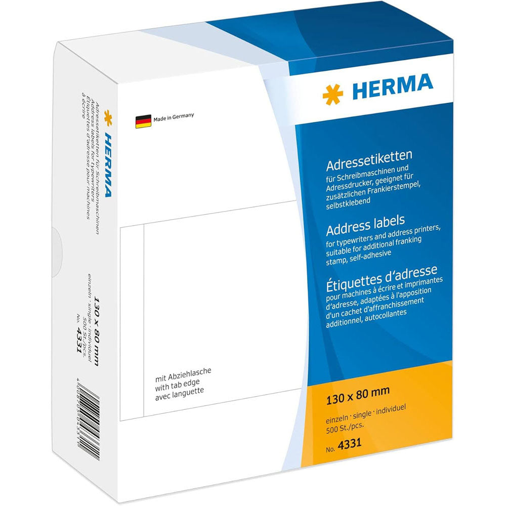 Herma Adres Etykieta Singles White 500pc