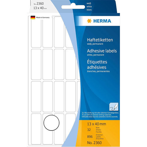 Herma Multi-Purpose Adhesive Labels 13mm (White)