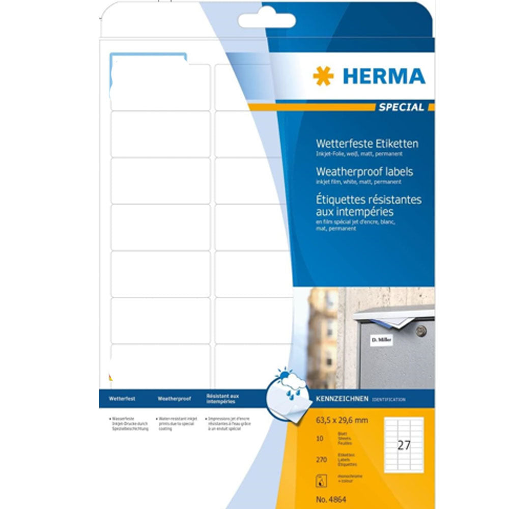 Herma Weatherproof Inkjet Etykiety A4 10pc