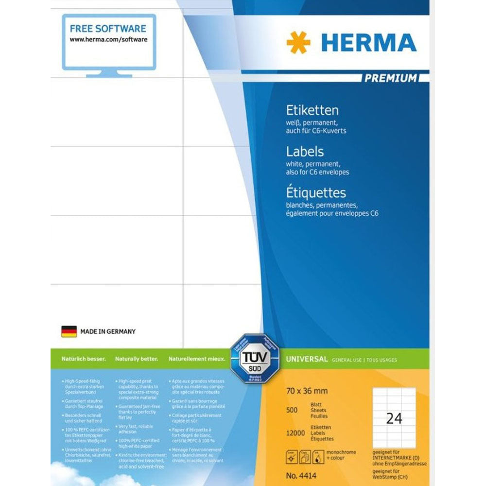 Herma Premium Etyels A4 70 mm 500pc