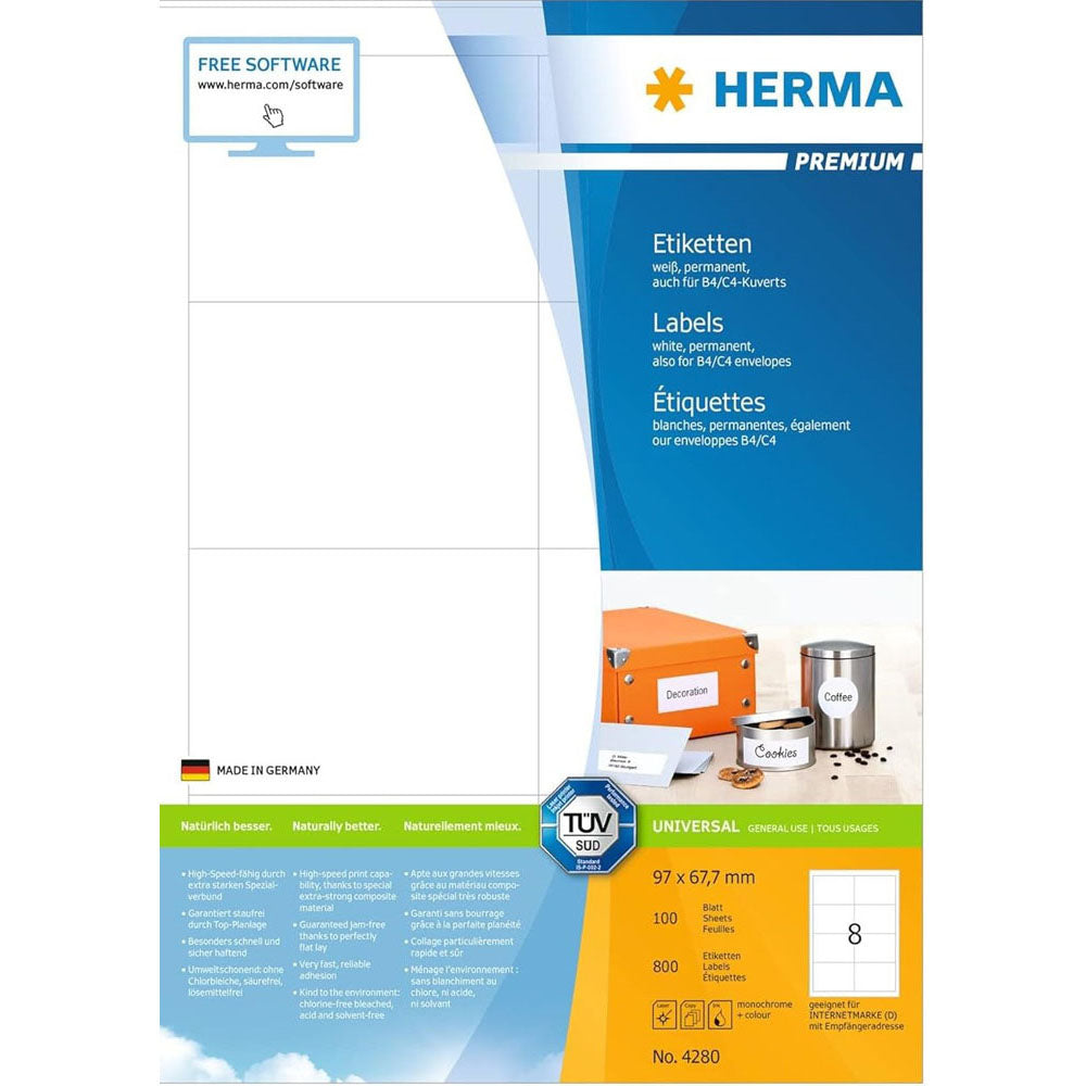 Herma Premium Etyels A4 96,5 mm 100pc