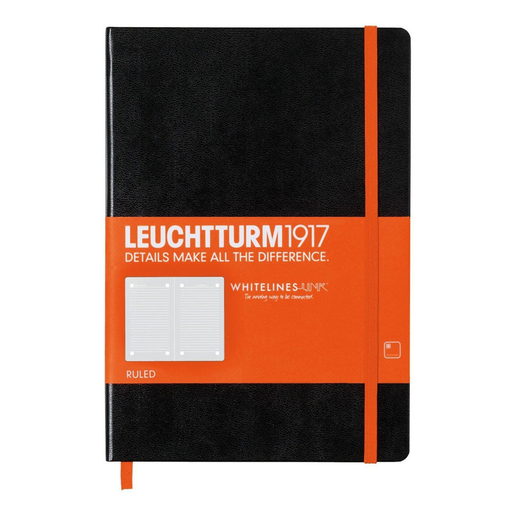 Leuchtturm HC Whitelines Link styrde anteckningsbok (svart)