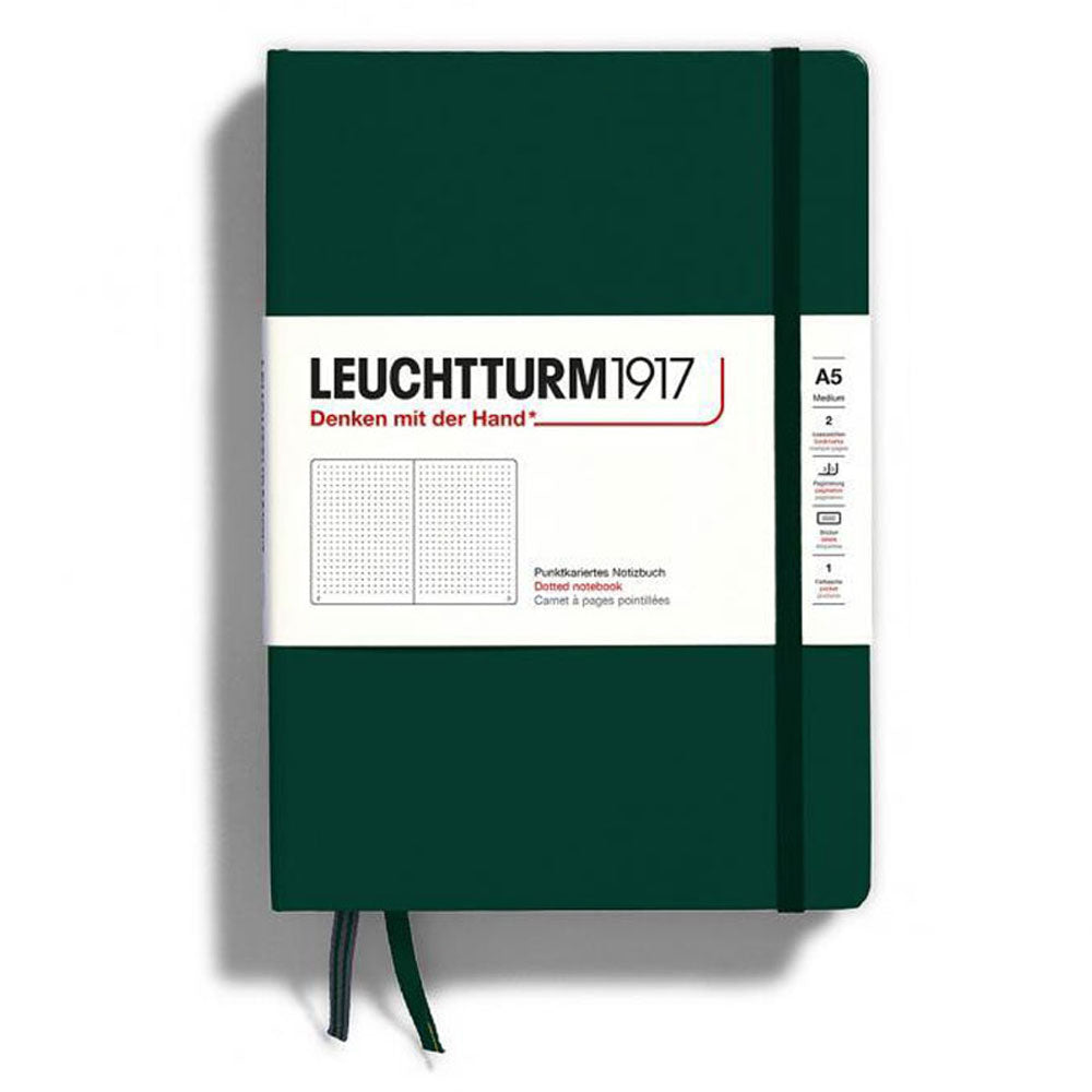 LeuchtturmハードカバードットドートブックA5（緑）