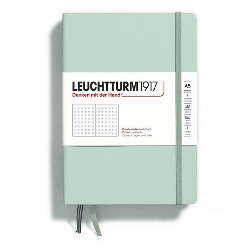 LeuchtturmハードカバードットドートブックA5（緑）