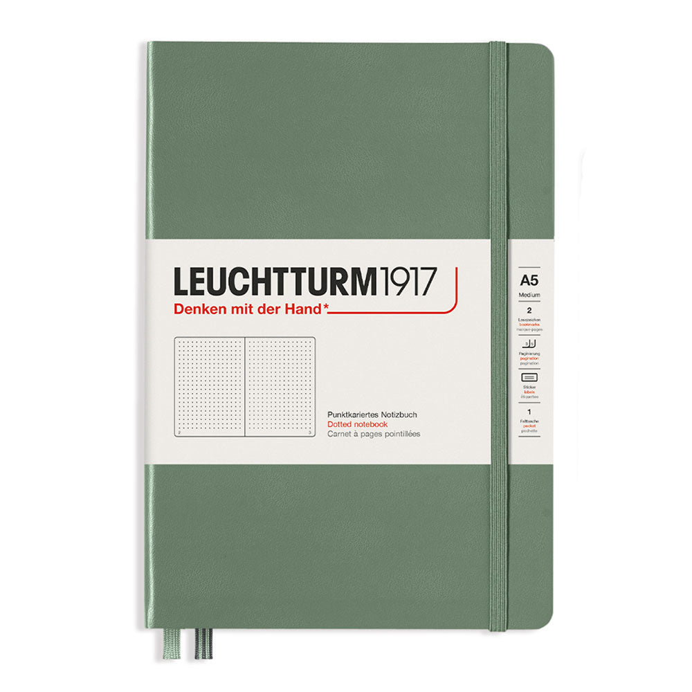 LeuchtturmハードカバードットドートブックA5（緑）