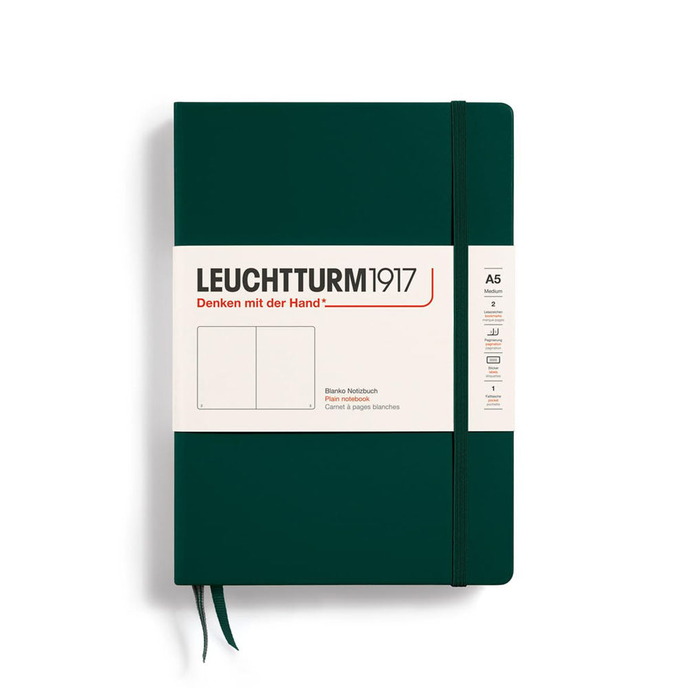 Leuchtturm Hardcover Plain Notebook A5 (zielony)