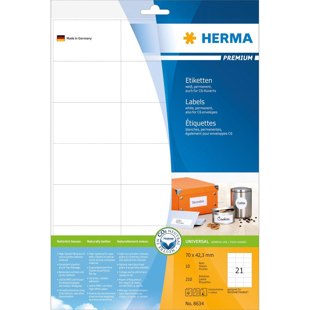 Herma Premium Etyels A4 70 mm 10pc