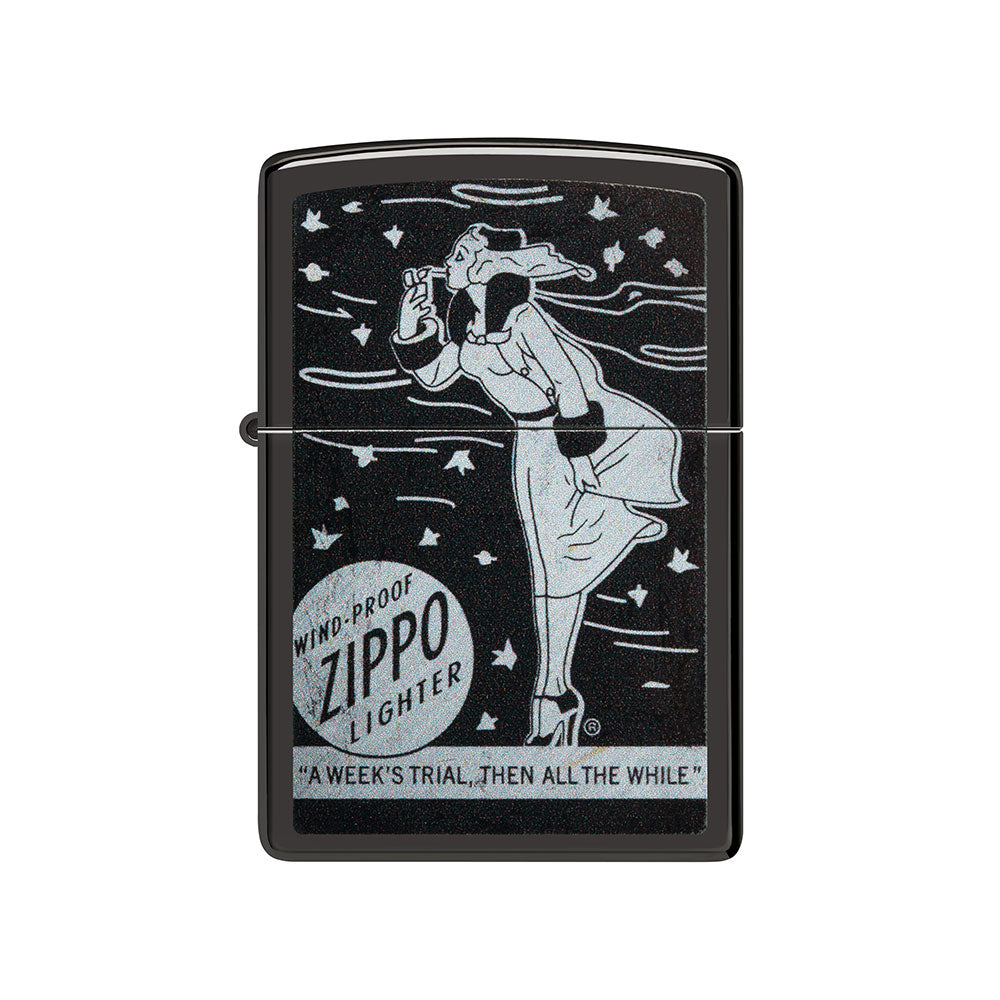 Zippo zippo design svart vindtät tändare