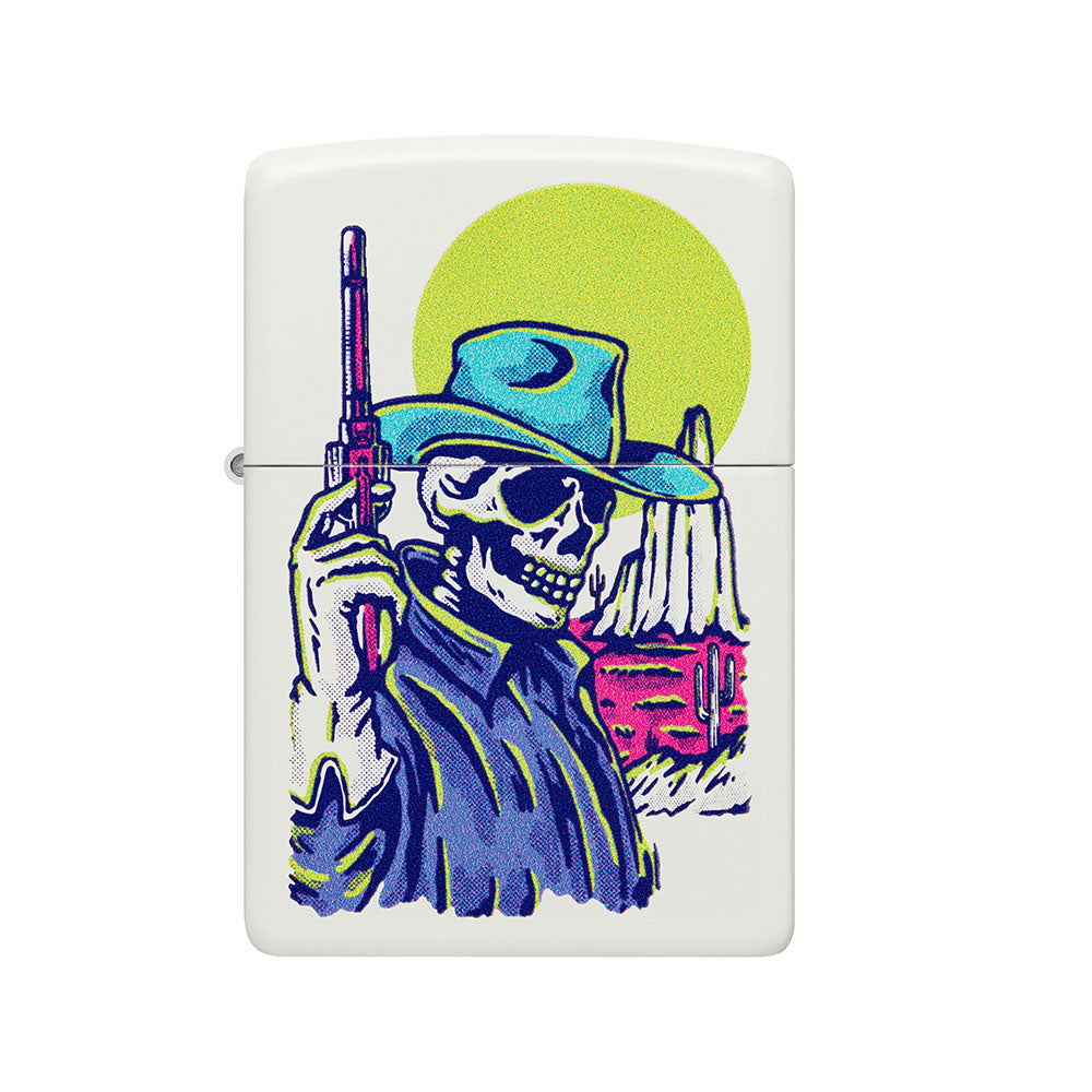 Briquet de la conception de crâne de cowboy zippo