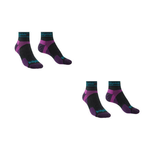 Women's Merino Sport Low Socks (Purple)