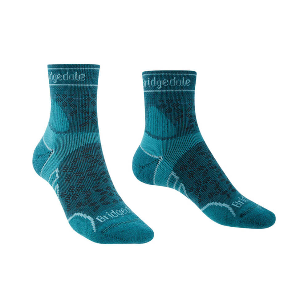 Women's Merino Sport 3/4 Socks (Teal)