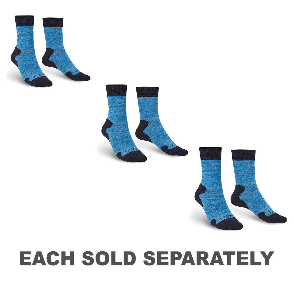 Women's Heavyweight Merino Comfort Socks (Blue Marl)