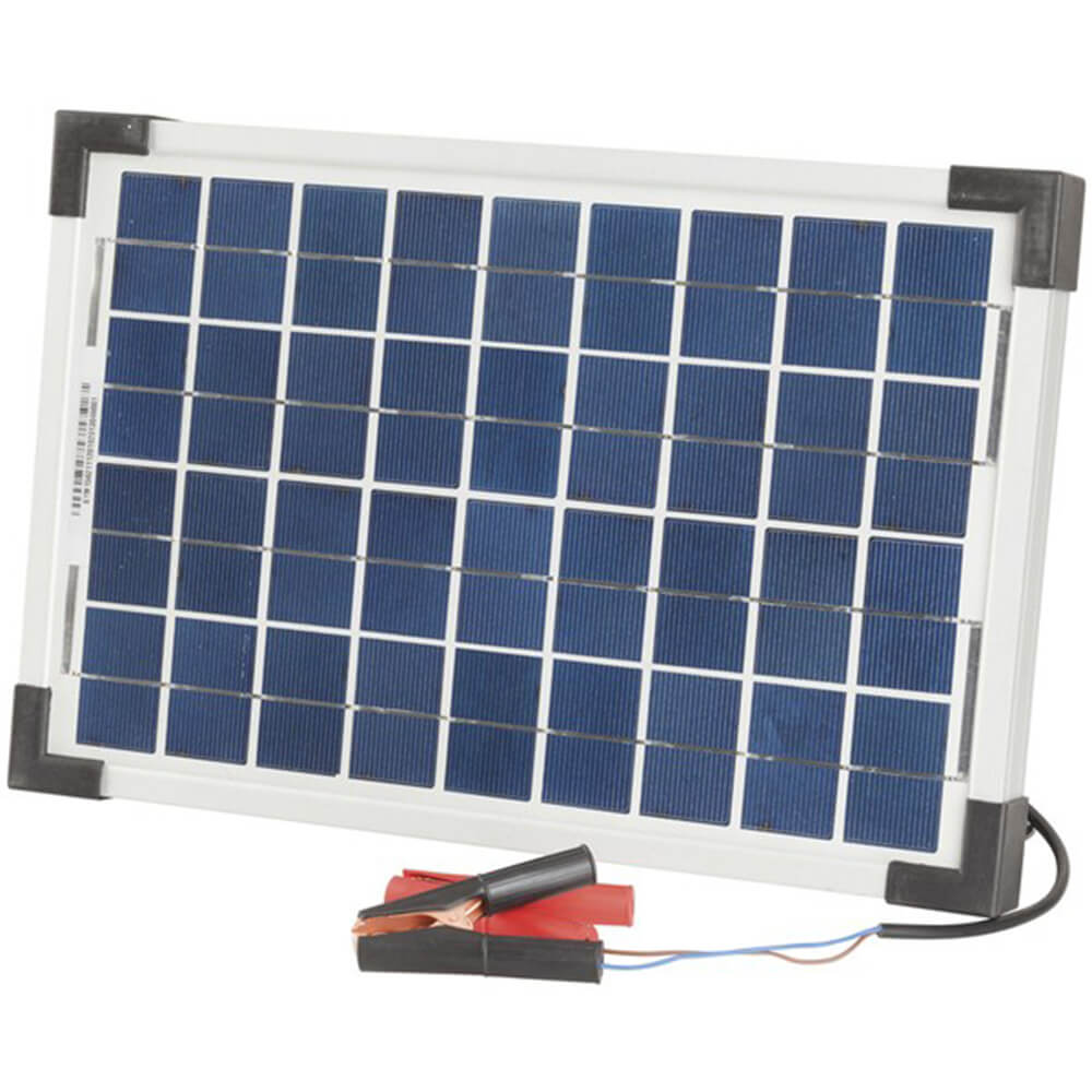 12V monokristallin solpanel med klipp/bly