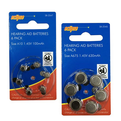 Hearing Aid Batteries (Pack of 6)