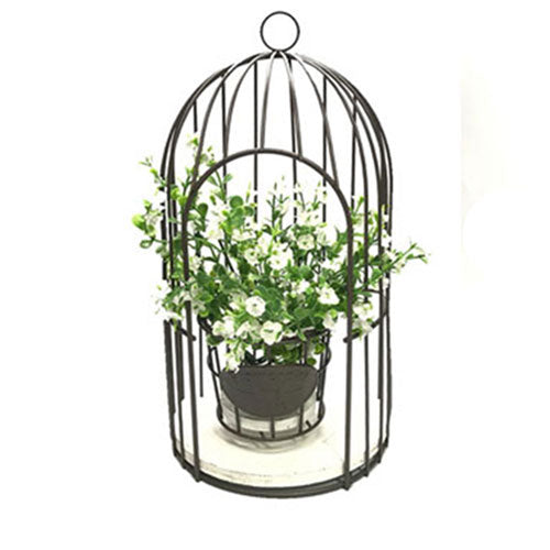 Birdcage with Flower Decor