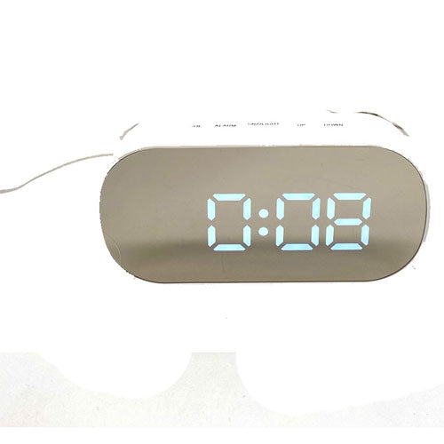 Oval LCD Table Clock