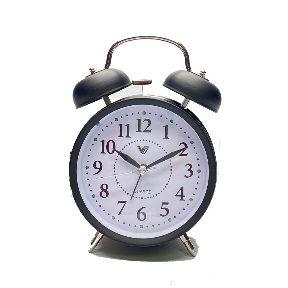 Metall Twin Bells Table Alarm Clock with Light