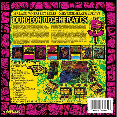 Dungeon Degenerates Hand of Doom Strategy Game