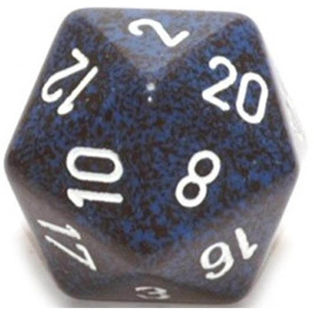 D20 terninger flekkete (34mm)