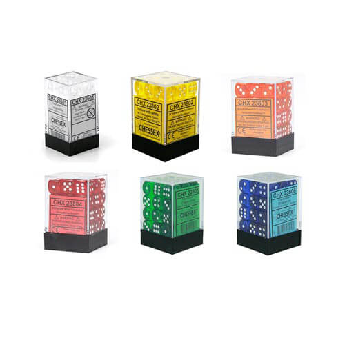 D6 Dice Translucent 12mm (36 Dice)