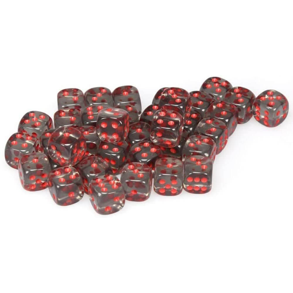 D6 Dice Translucent 12 mm (36 dés)