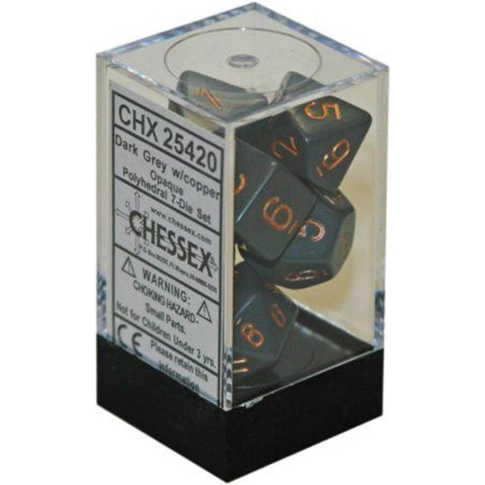 D7 DI SET DICE OPAQUE POLYH (7 dés)