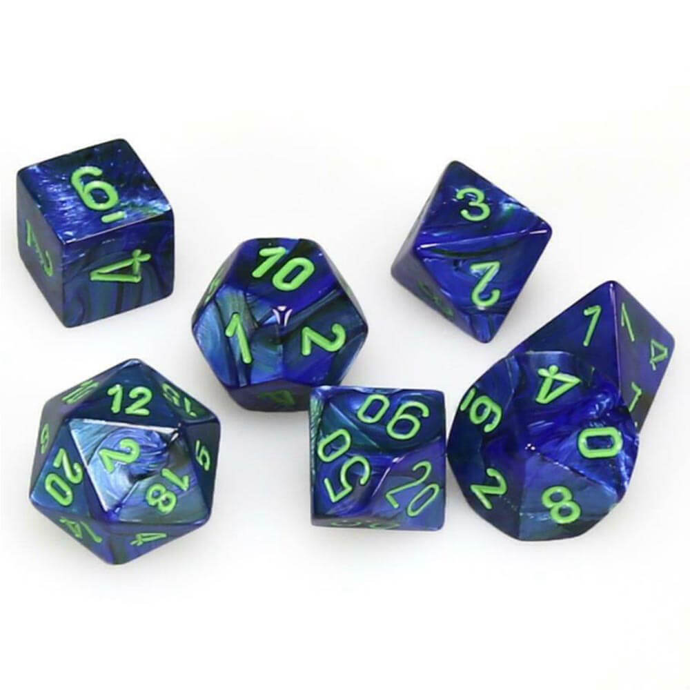 D7 Die set da dadi lussuosi poli (7 dadi)