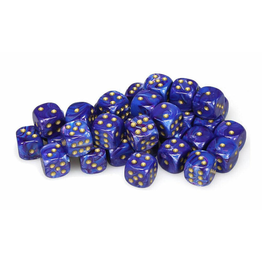 D6 DICE LUSTROS 12mm (36 dados)