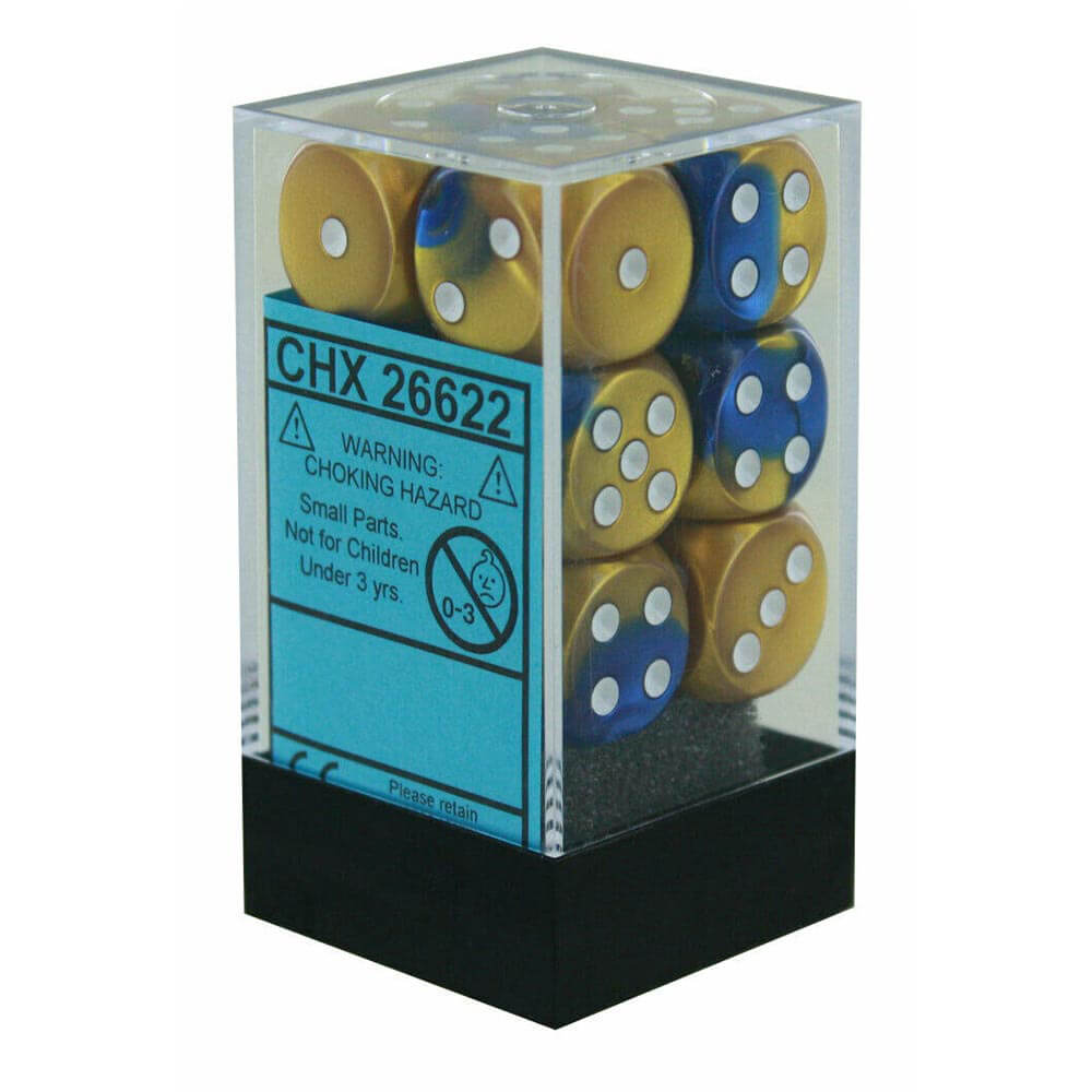 D6 Dice Gemini 16mm (12 dados)