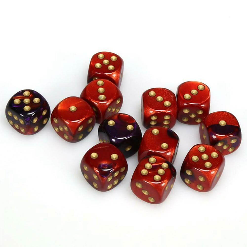 D6 Dice Gemini 16mm (12 dados)