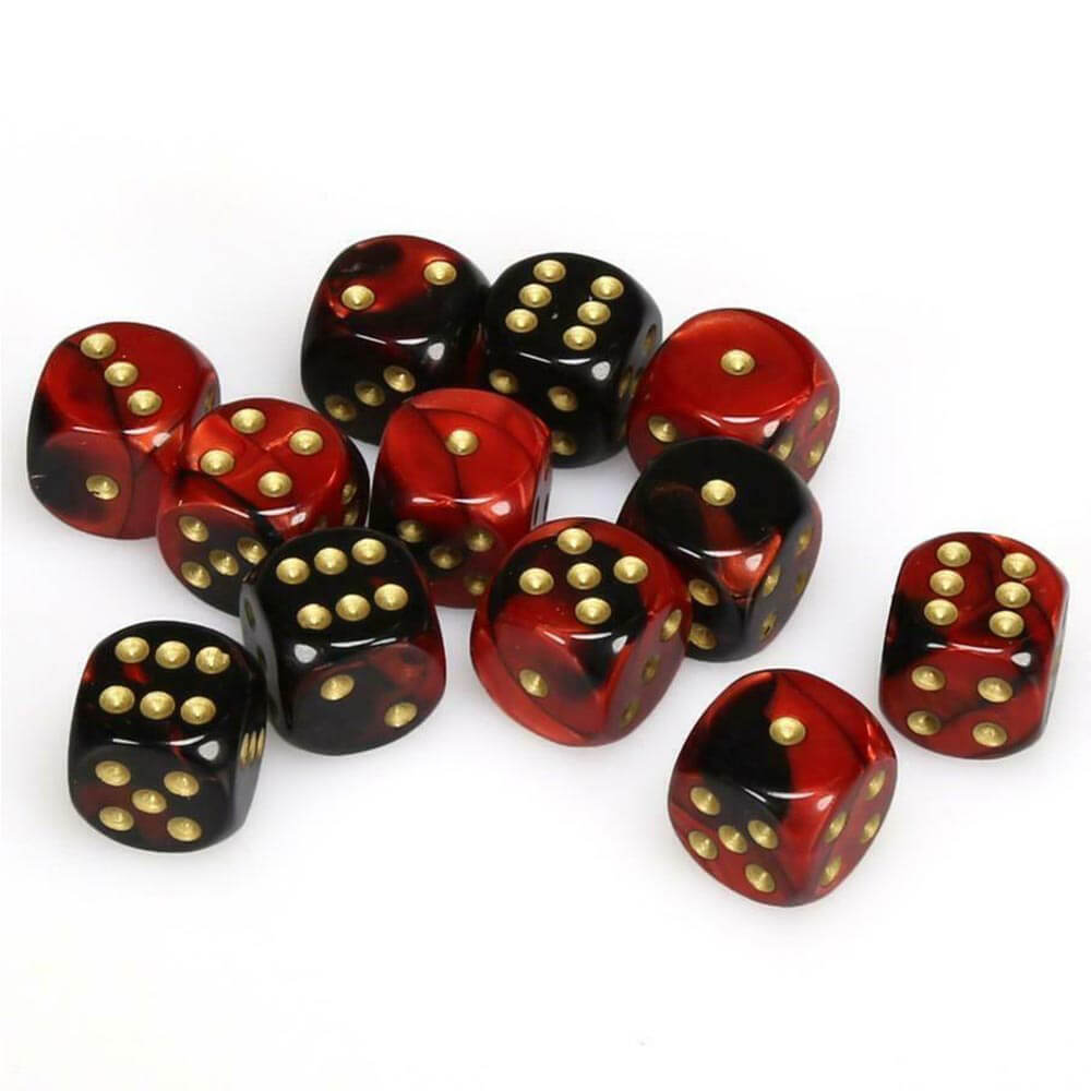 D6 Dice Gemini 16mm (12 dados)