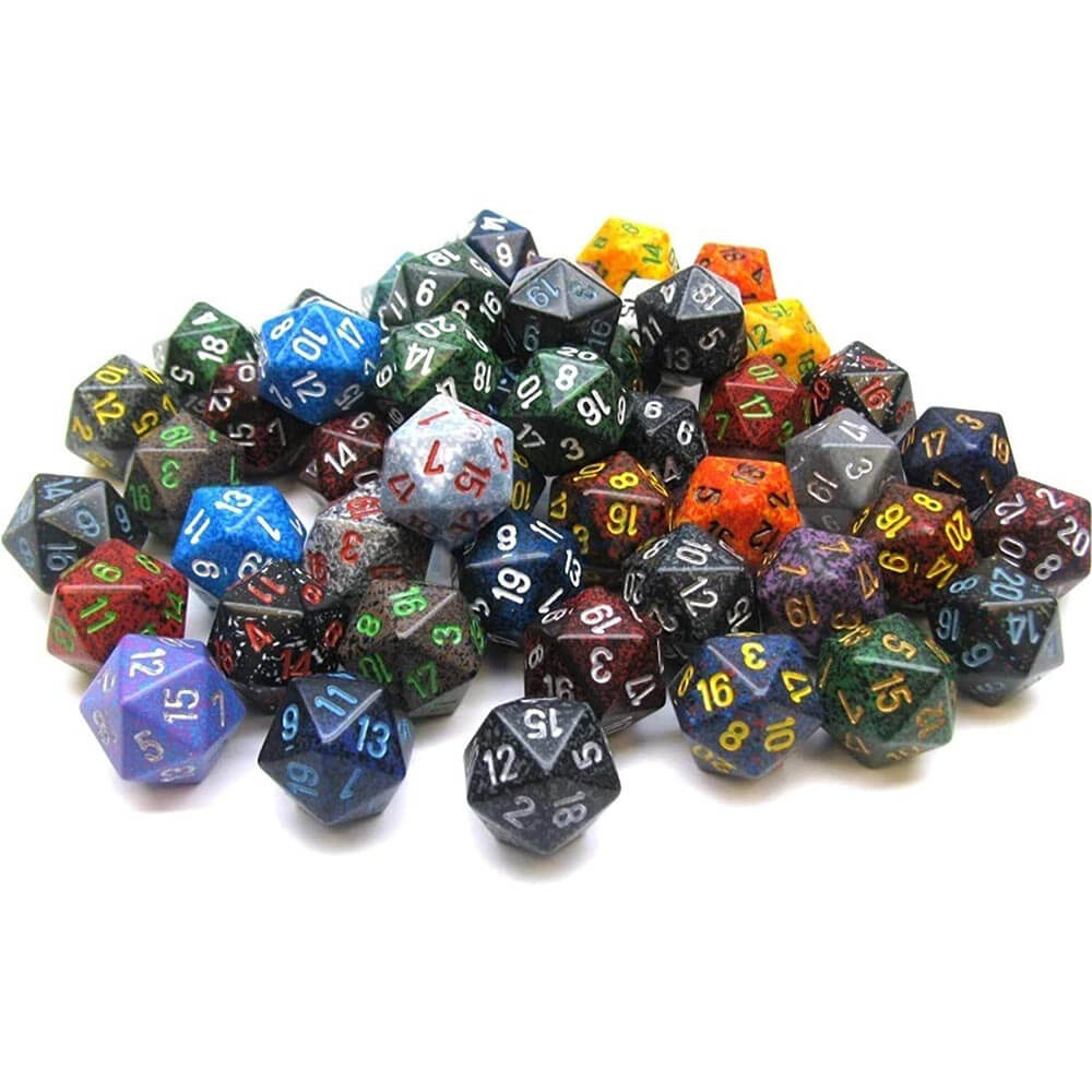 D20 DICE Assorteret Loose Polyhedral (50 terninger)