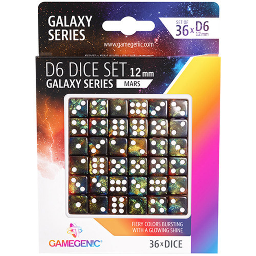 Gamegenic Galaxy Series D6 Dice Set 12mm (36st)