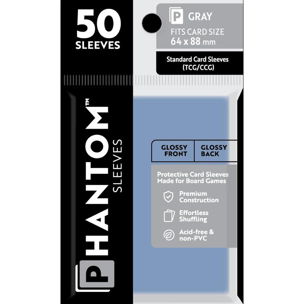 Grey Phantom Rleeves 50pcs (64x88 mm)