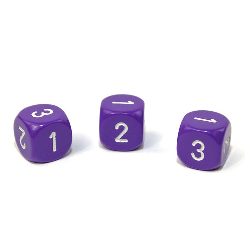 CHESSEX D3 Opque Dice 16 mm (D6 con 1-3 dos veces)