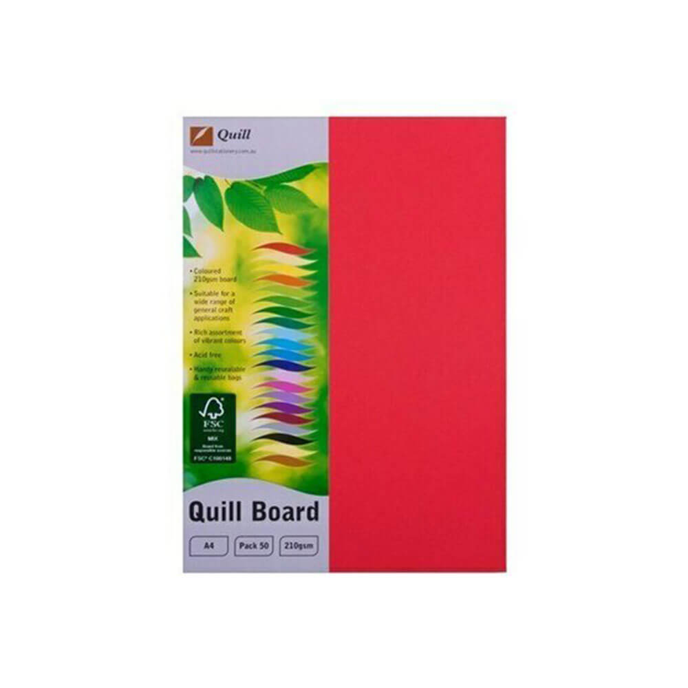 Quill Cardboard A4 (50pk)