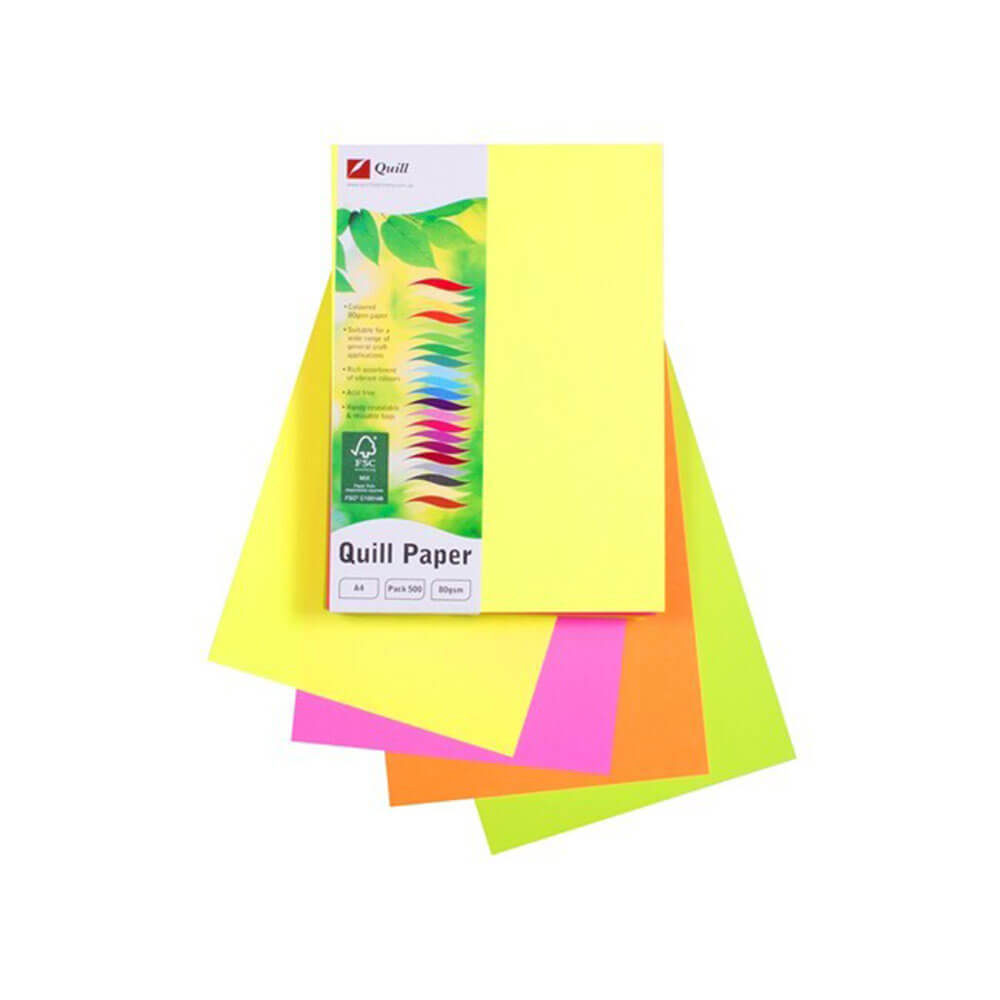 Quill Copy Paper A4 (500pk) assortert