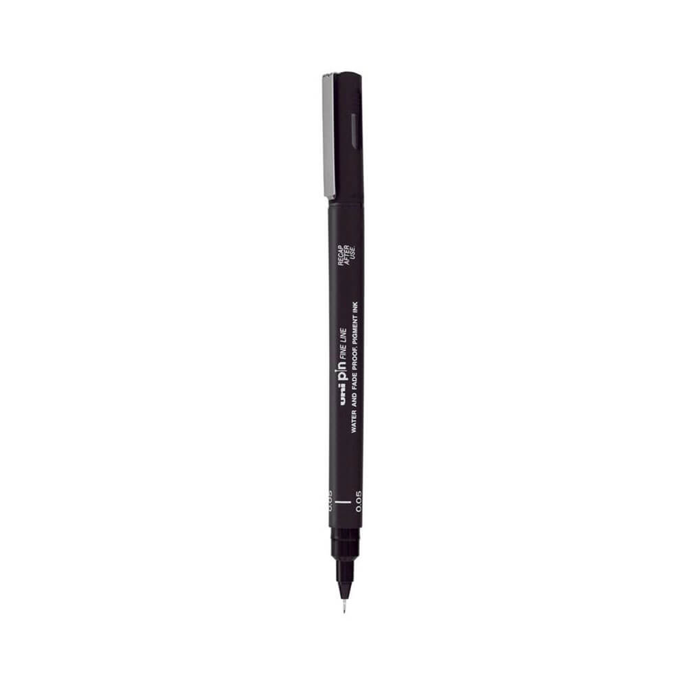 Uni-Ball Pin Fineliner Pen Black (billetera de 3)