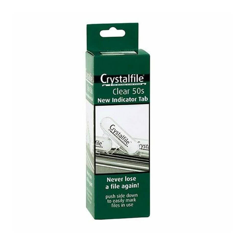 CrystalFile Index Tabs Clear 50pk